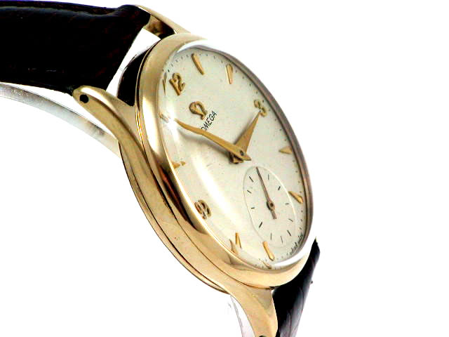 オメガ 9金ビンテージ 30mmキャリバー266 手巻 スモセコ 1950年代