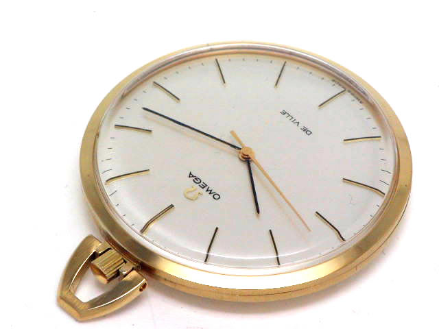オメガ デヴィル 懐中時計 Cal.1035 手巻 OH済 1970年代