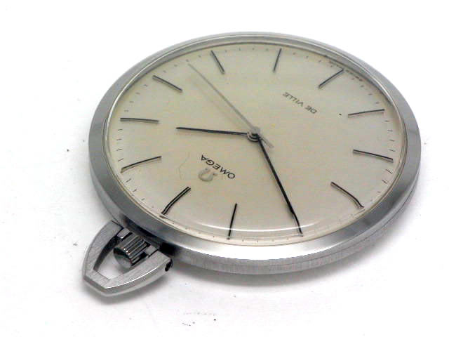 オメガ デヴィル 懐中時計 Cal.1035 手巻 OH済 1970年代