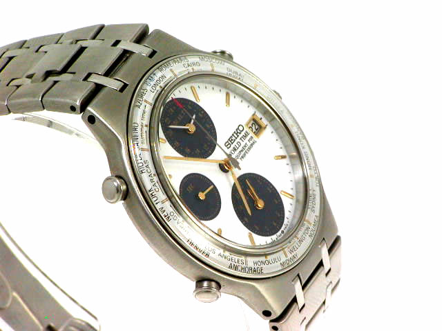 セイコー ワールドタイム GMT アラーム クオーツ 5T52-7A00 USED　