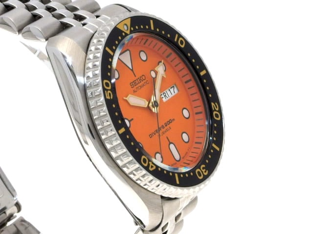 セイコー 海外逆輸入 ダイバーズ SKX011J オレンジボーイ 自動巻 USED