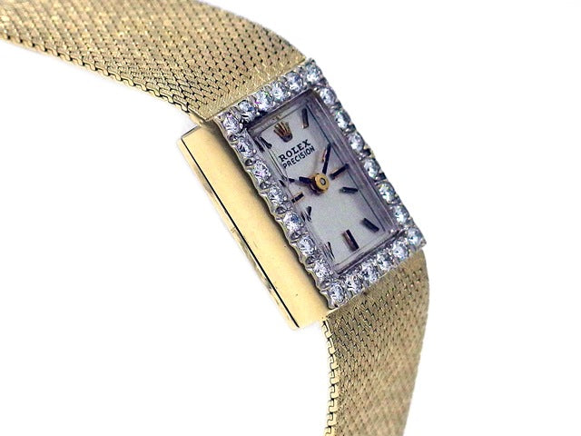 ロレックス プレシジョン 14K 24Pダイヤ レディース 手巻 OH済 1960年代