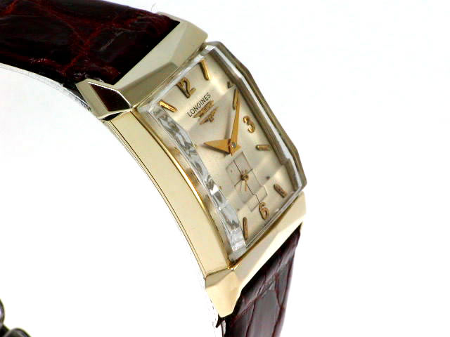 1950年代初 ロンジン 14K金無垢 レクタンギュラー スモセコ 手巻　