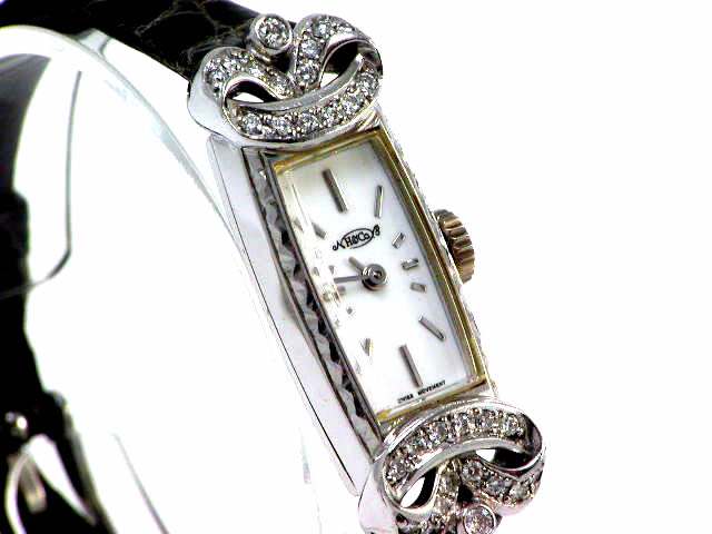 H&CO.プラチナコレクション ダイヤモンド 手巻 婦人用 USED