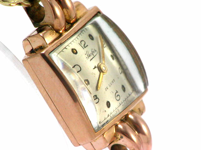 ハフィス レディス 18K 手巻き 17石 OH済 1940年代　