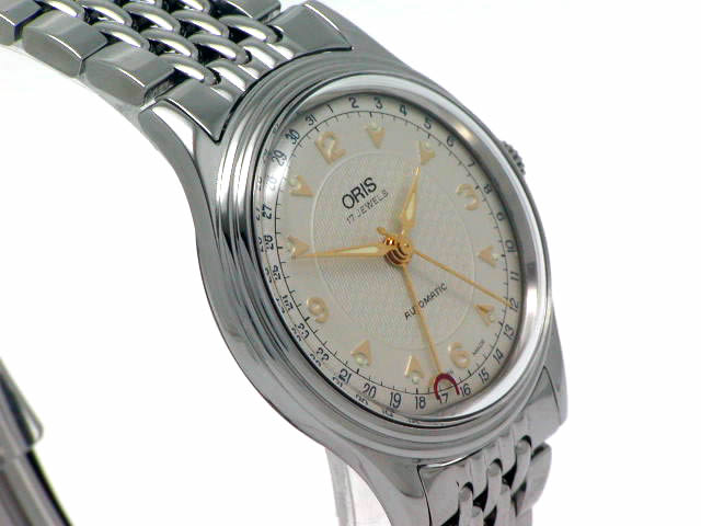 オリス ポインターデイト 574 7403 40B 自動巻 34mm OH済 USED