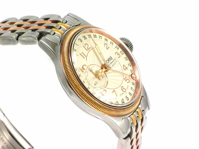 オリス ポインターデイト スモールセコンド 33mm 自動巻 640 7462 USED　