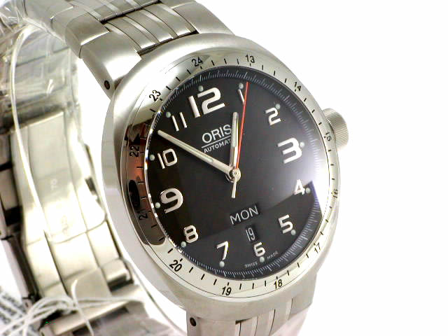2007年発売 オリス TT3チタン デイデイト カーボンダイヤル ブレス 635 7588 70 69M
