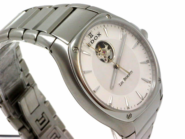エドックス Les Bemonts 自動巻 白文字盤 SSブレス 35002-3AIN 新品