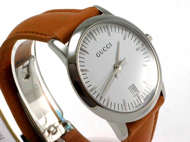 グッチ GQ5600M クオーツ ゴールドカーフベルト メンズサイズ 新品