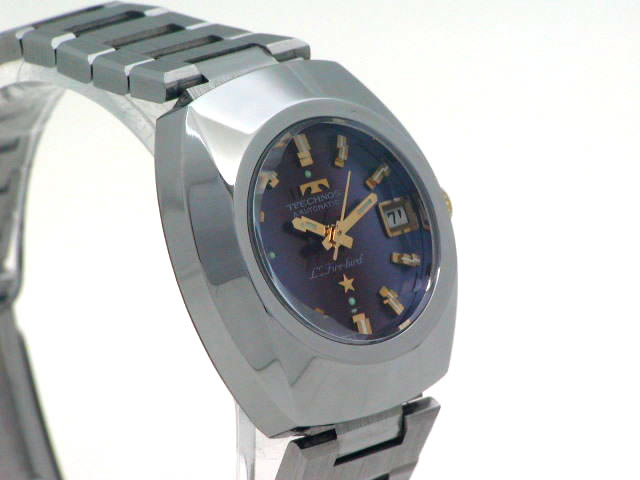 テクノス レディファイヤーバード 5面カットガラス 自動巻 OH済 1970年代　