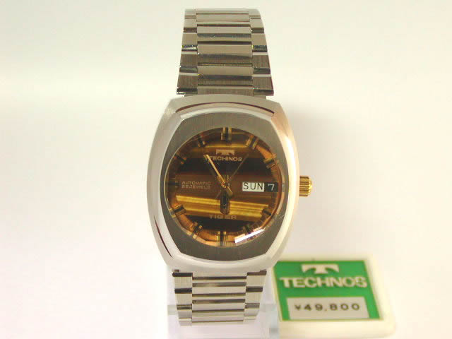 テクノス タイガー オートマティック デイデイト 自動巻 1970年代 新古品　Technos