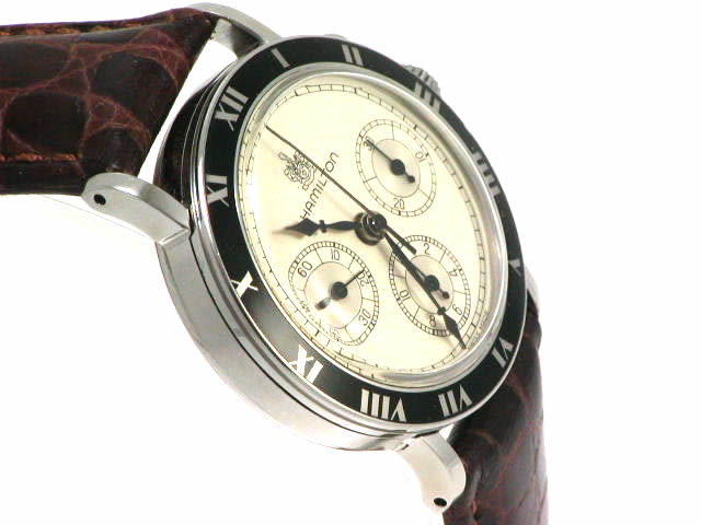 珍品 ハミルトン パイピング・ロック 69018334001 手巻 クロノグラフ USED　