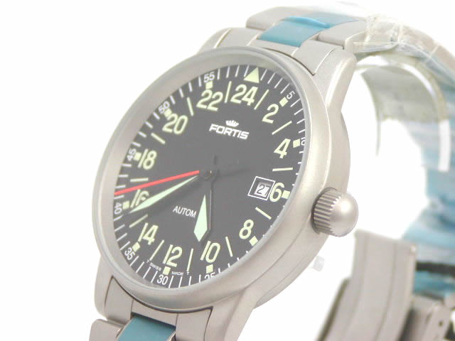 フォルティス パイロット 24時間時計(24時間表示ダイヤル)]　596 1041M　　新品 Fortis