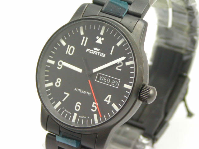 フォルティス パイロット プロフェッショナル ブラックケース 595 1841M　　新品 Fortis