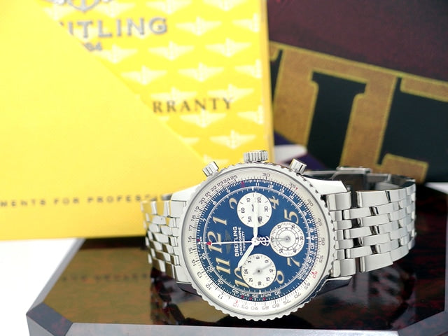 Breitling Navitimer Twin Sixty 2 A39022.1 Blue Dial Automatic Movement Overhauled 1999 USED