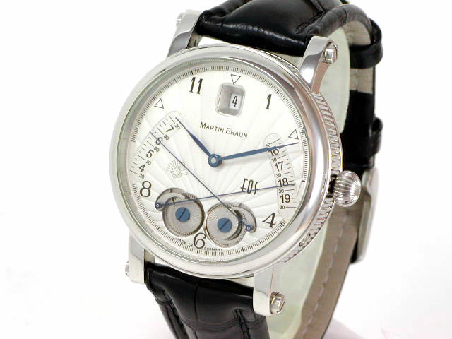 マーティンブラウン イオス(日の出、日の入り表示) SS 39mm シルバーダイヤル 新品 EOS-39S　Martin Braun