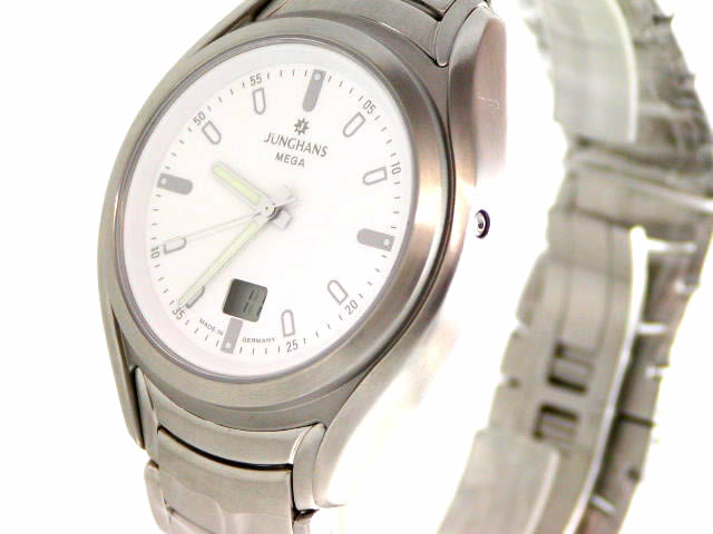 ユンハンス SS ホワイトダイヤル SSブレス 4064 44　新品 JUNGHANS