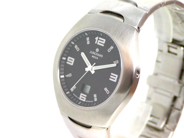 ユンハンス SS ブラックダイヤル SSブレス 4310 44　新品 JUNGHANS
