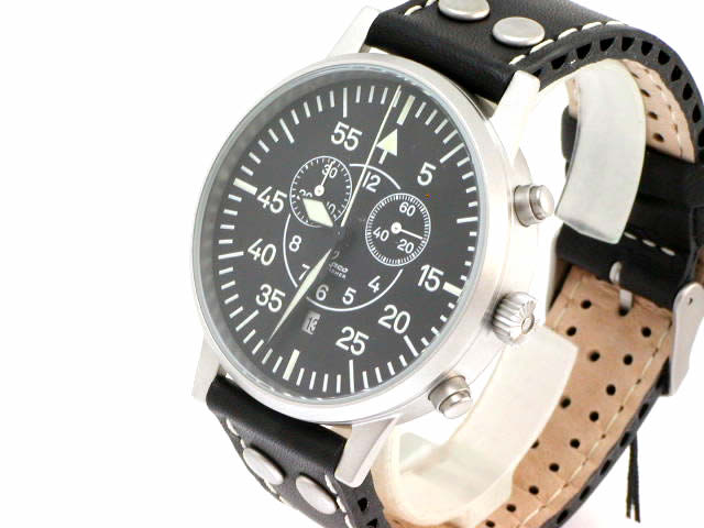 ラコ クオーツ クロノグラフ デイト 42mm 860886　新品 Laco