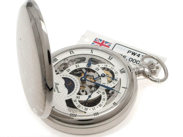 ラポート 懐中時計 PW41 手巻 デュアルタイム サン&ムーン ダブルハンター 新品