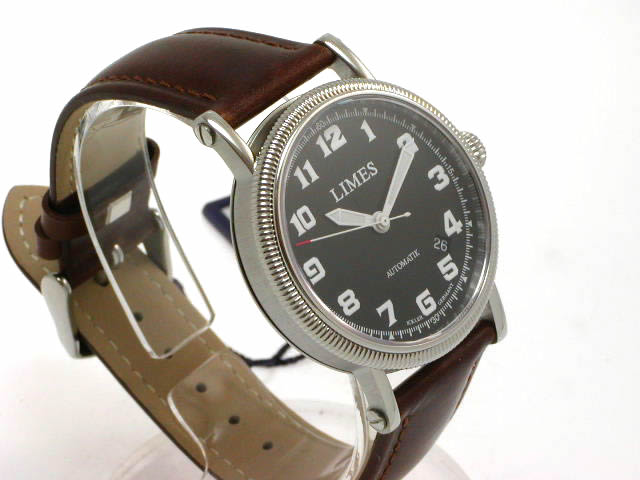 リメス ヴィンテージ 1924 オート 径38.0mm 黒文字盤 カーフ U7624R-LA4.2 Limes ドイツ時計 新品