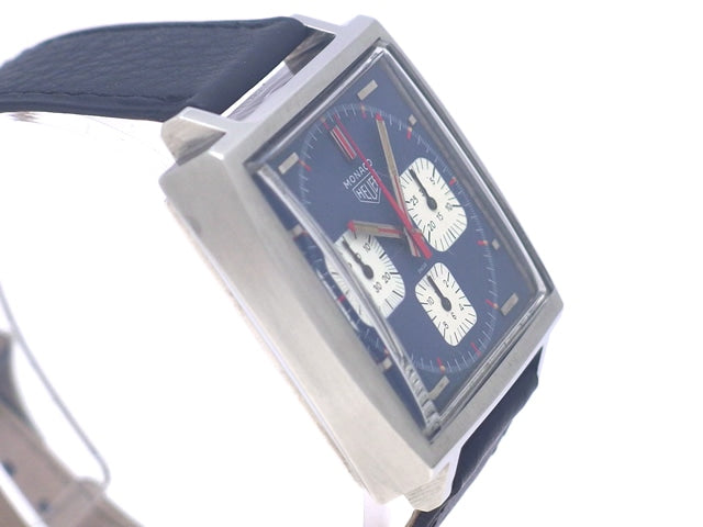 ホイヤー モナコ Ref.73633 ブルーダイヤル 手巻 OH済 1970年代 TAG Heuer