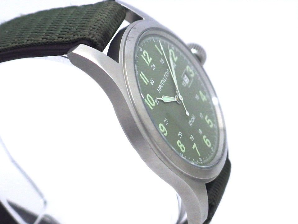 ハミルトン カーキ 000092 グリーン文字盤 42mm クオーツ USED Hamilton