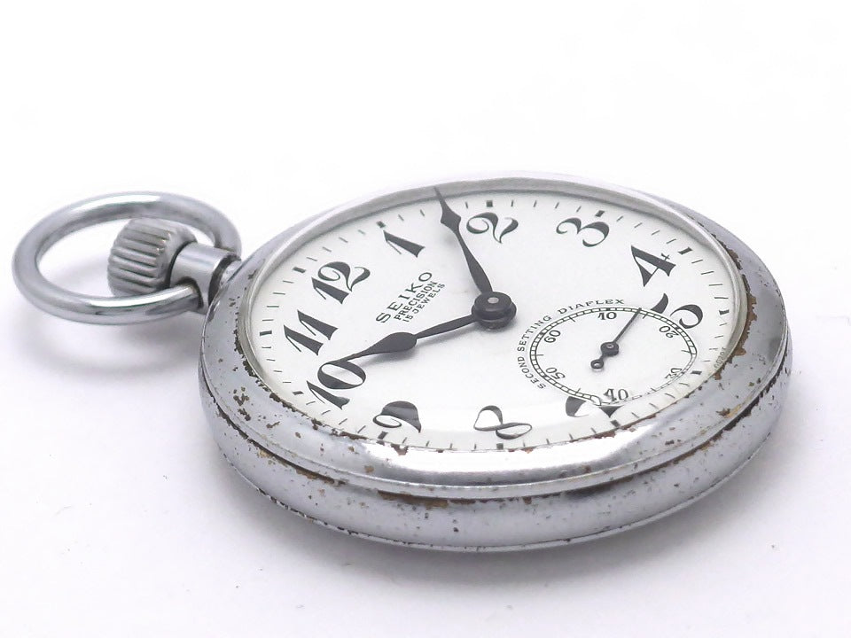 セイコー プレシジョン 懐中時計 91-0020 Cal.9119A 15石手巻 OH済 昭和46年製 Seiko