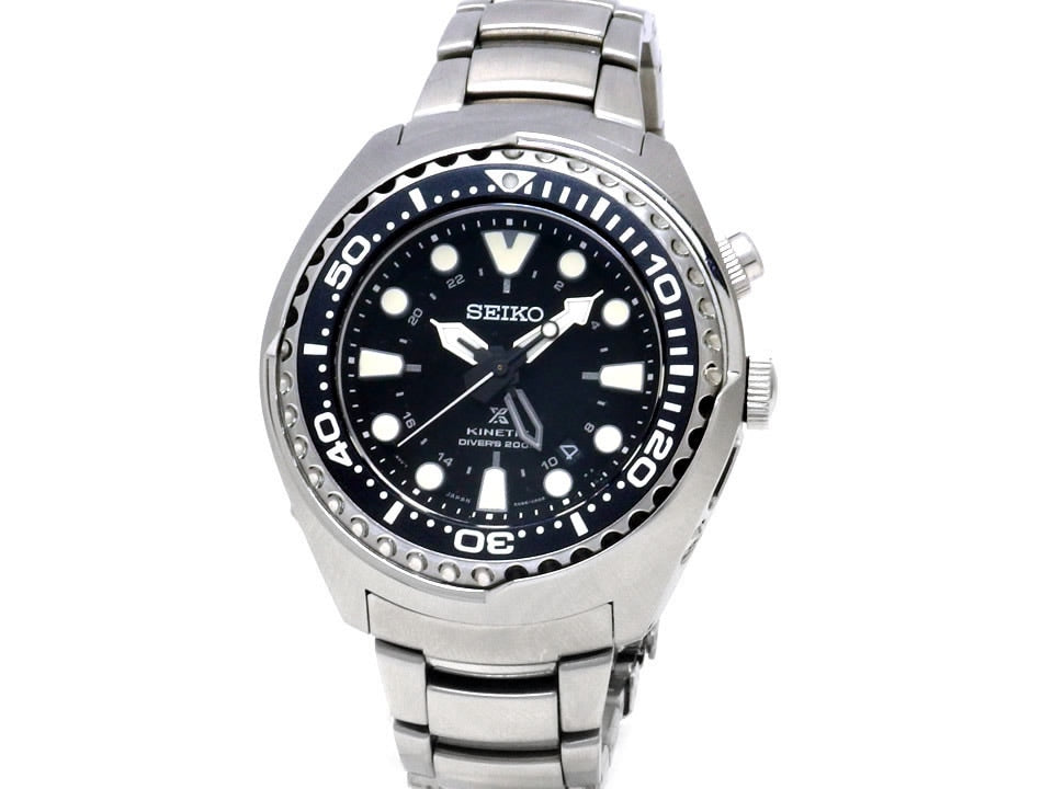 【美品】セイコー プロスペックス GMT ダイバーズ 200m SUN019 キネティック 逆輸入 USED Seiko