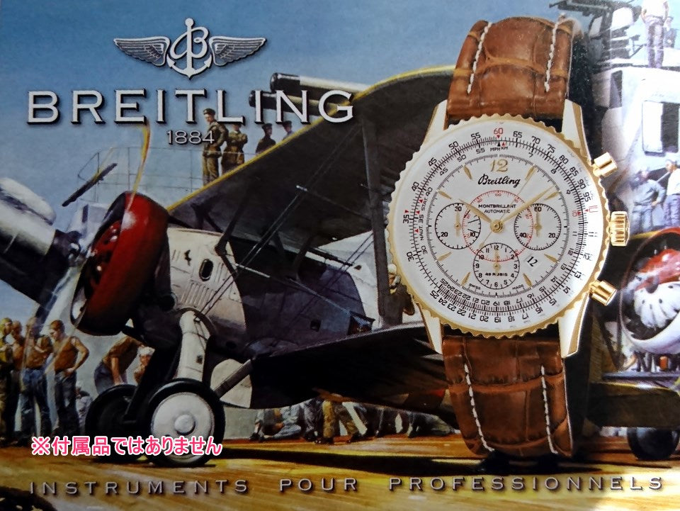 [Rare Item] Breitling Navitimer Montbrillant A41030 Black Dial 38 Jewels Automatic Winding Overhauled Circa 1999 USED