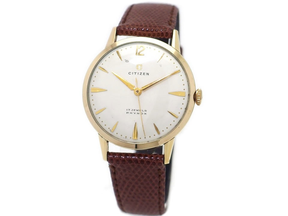 シチズン センターセコンド Cマーク 14KGF（金張り） 17石 手巻 OH済 1950年代 Citizen