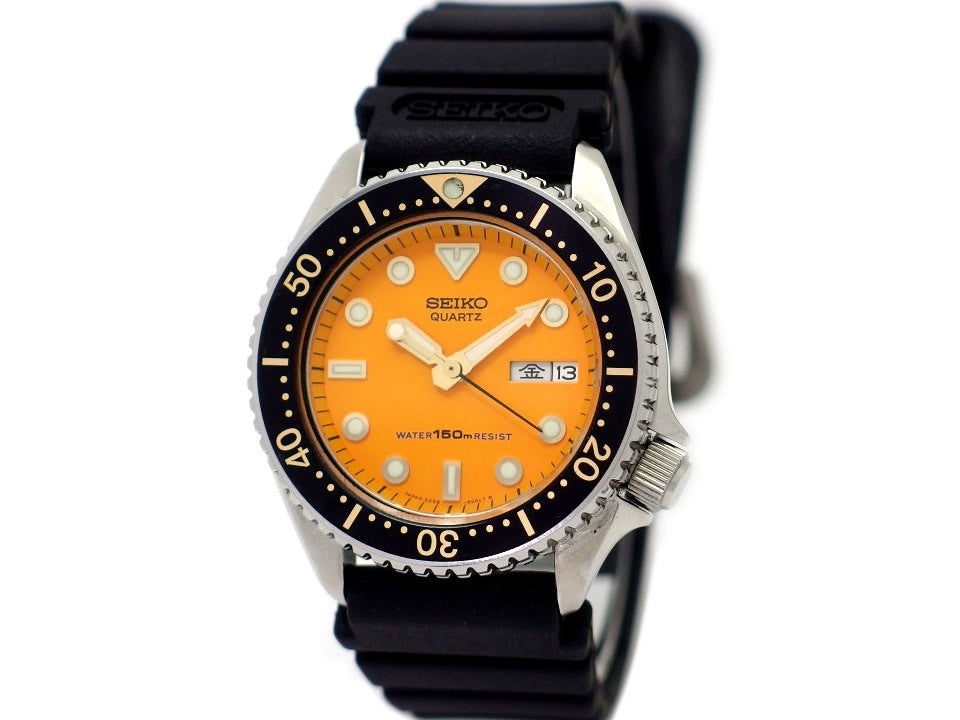 セイコー 150mダイバーズ オレンジ文字盤 6458-600A ボーイズ クオーツ 1981年製 Seiko