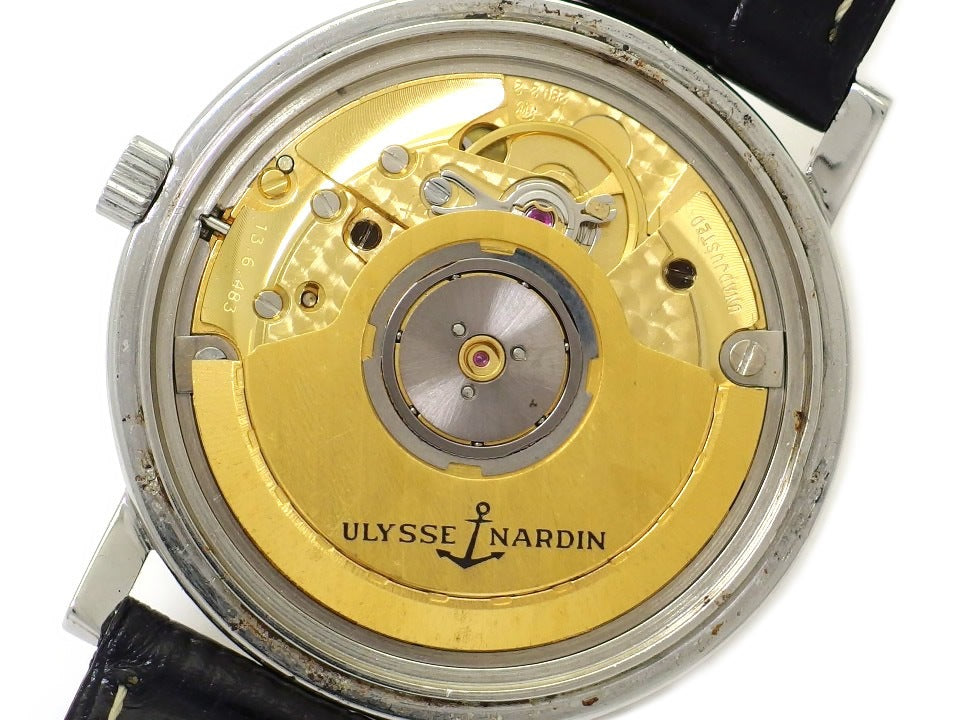 ユリスナルダン サンシアー Ref.133-22 ２トーン文字盤 純正尾錠 Cal.2892-2 自動巻 OH済 1990年代 Ulysse Nardin
