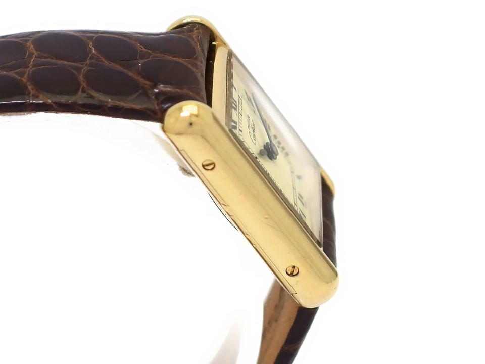 Cartier Must Tank Ladies, Hand-wound, with International Lifetime Warranty, Complete Service Performed, Purchased in 1984