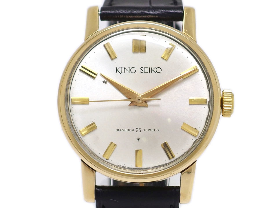 キングセイコー J14102 1st AD文字盤 14K金張り 25石 手巻 OH済 昭和37年/1962年製 Seiko