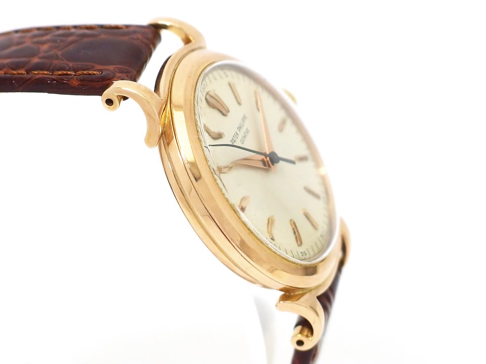 Patek Philippe Calatrava Ref. 1491 Scroll Lugs 18K Rose Gold with Archive Cal. 27SC Manual Winding Overhauled 1951