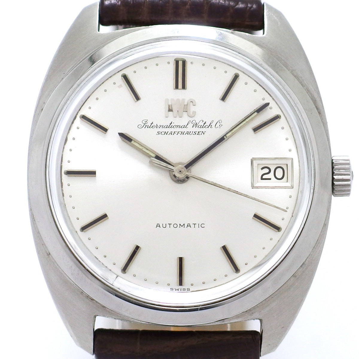 IWC Ref.1827 デイト トノー型ケース シルバー文字盤 Cal.8541B 自動巻 OH済 1970年製