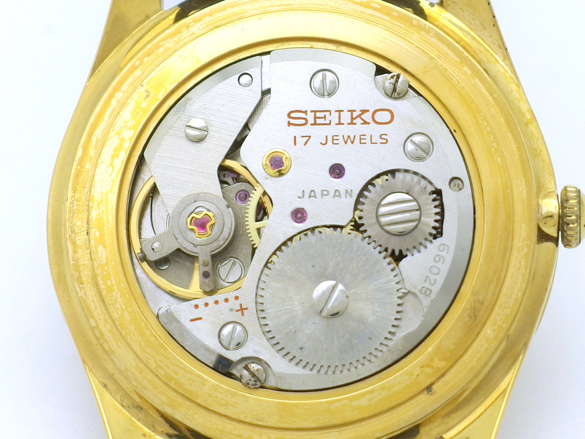 セイコー スポーツマン17 6602-1990 金メッキ Cal.6602B 17石 手巻 OH済 昭和40年/1965年製 Seiko