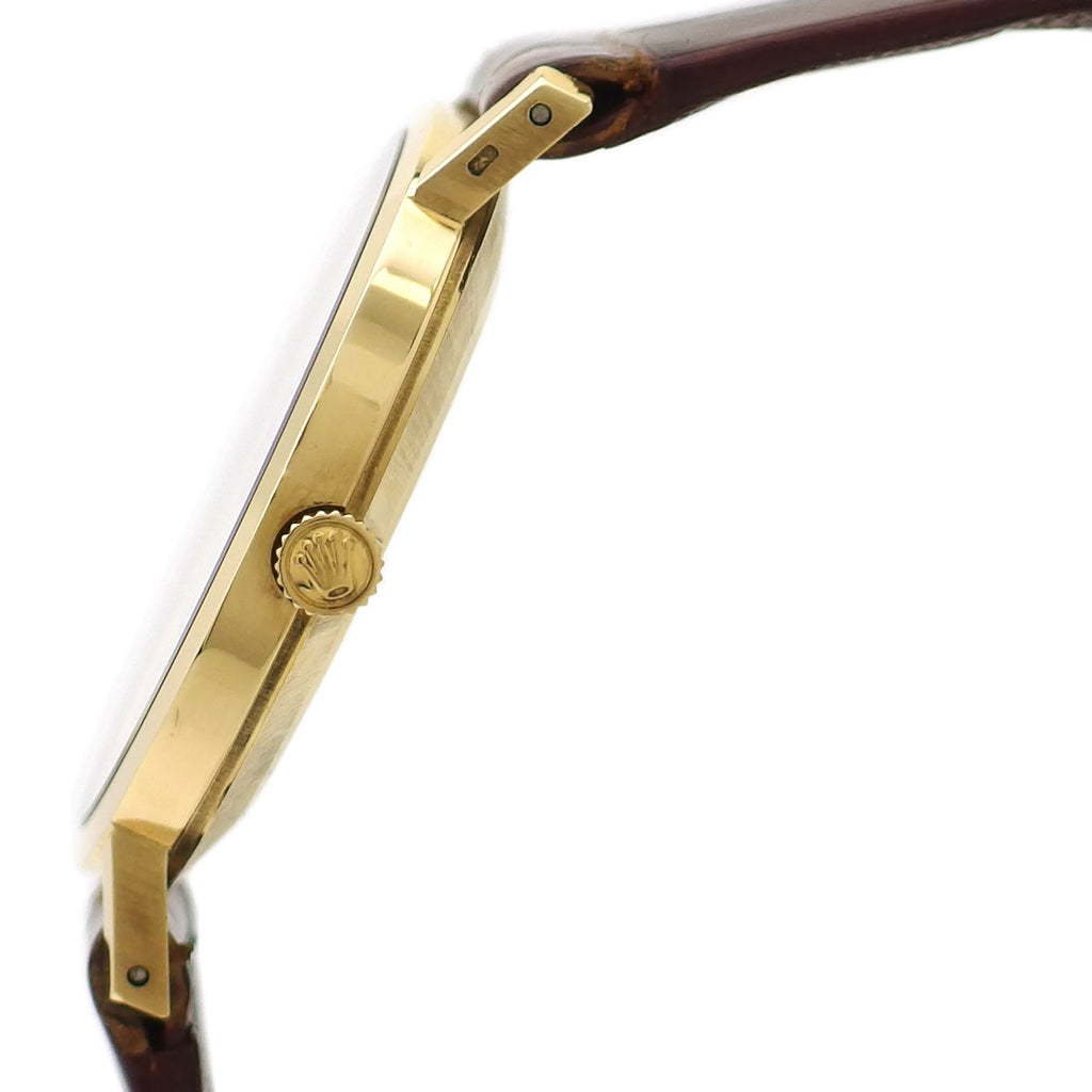 ロレックス チェリーニ メンズ Ref.4112 18金無垢 純正尾錠 Cal.1601 19石 手巻 OH済 1975年製 Rolex