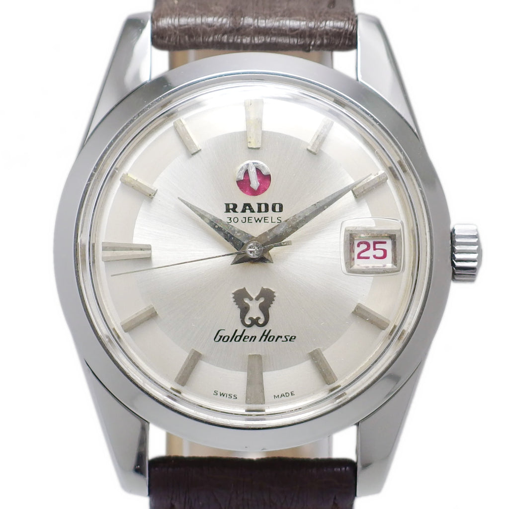 ラドー ゴールデンホース 11675/1 純正風防 純正リューズ 30石 自動巻 OH済 1970年代 Rado