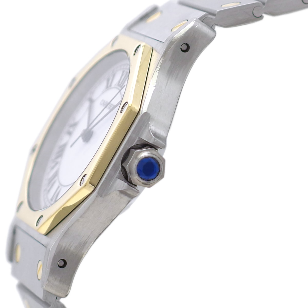 カルティエ サントス オクタゴン LM 30mm Ref.2966 コンビ 自動巻き 国際永久保証書付き コンプリートサービス済 1982年購入品