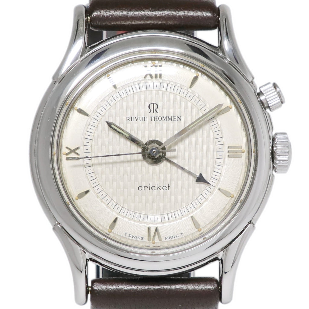 Revue Thommen Cricket 8010002, stainless steel case, alarm, manual wind, serviced, circa 1995, USED