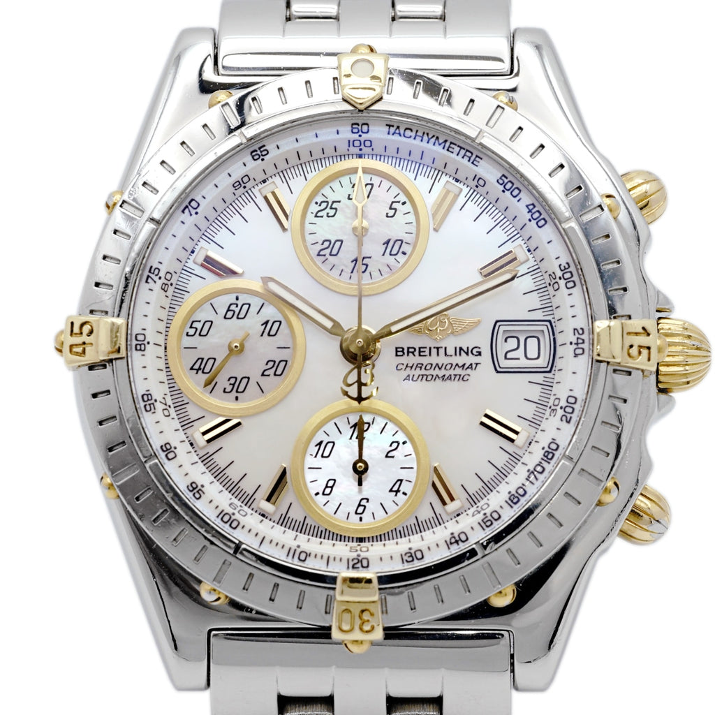 Breitling Chronomat GT B13050.1 Mother-of-Pearl Dial Automatic Winding Overhauled Released in 1997 USED