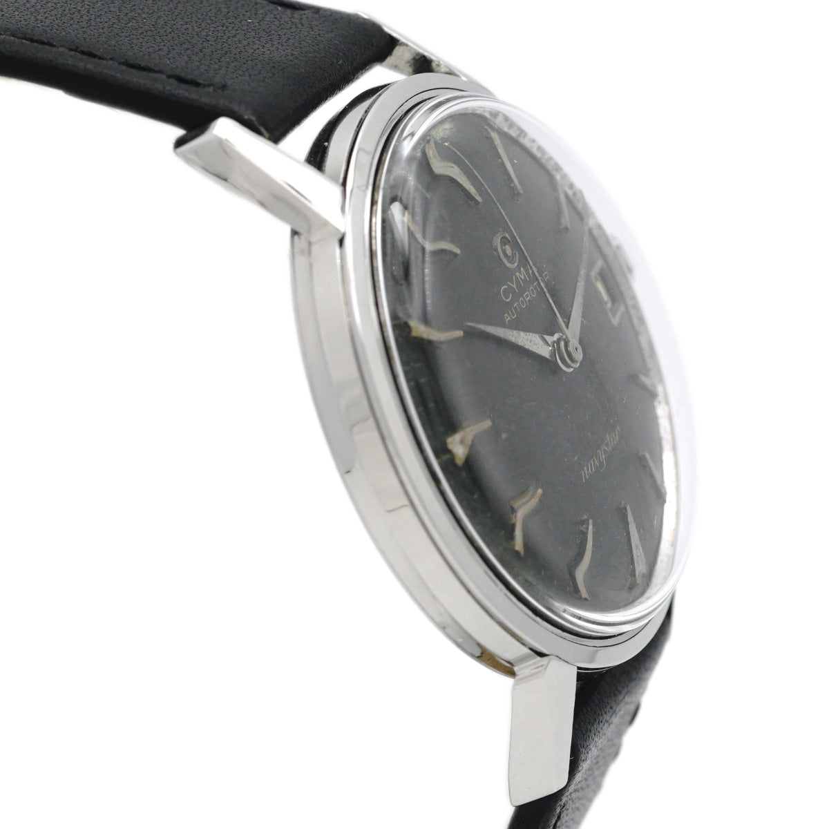 シーマ Navystar 255 スイス製 ブラック文字盤 Cal.R485 自動巻 OH済 1960年代 Cyma