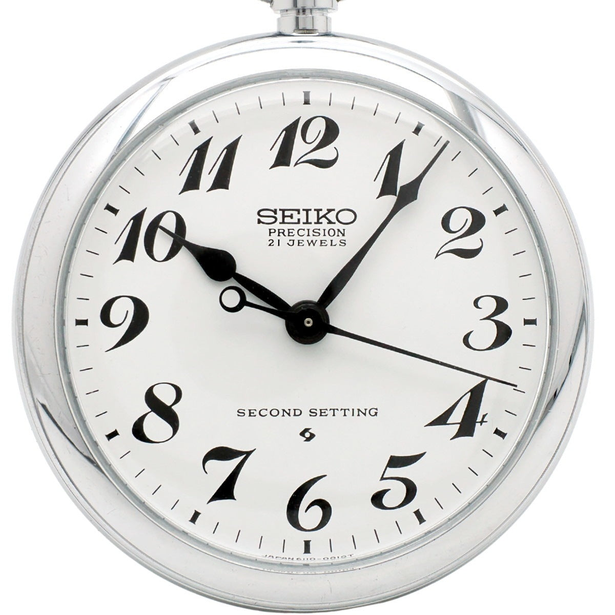 セイコー プレシジョン 懐中時計 6110-0010 Cal.6110A 21石 手巻 OH済 昭和51年/1976年製 Seiko
