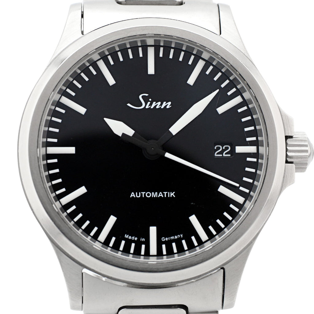 ジン 556 ブラック文字盤 バーインデックス SSブレス 自動巻 2000年代 USED Sinn
