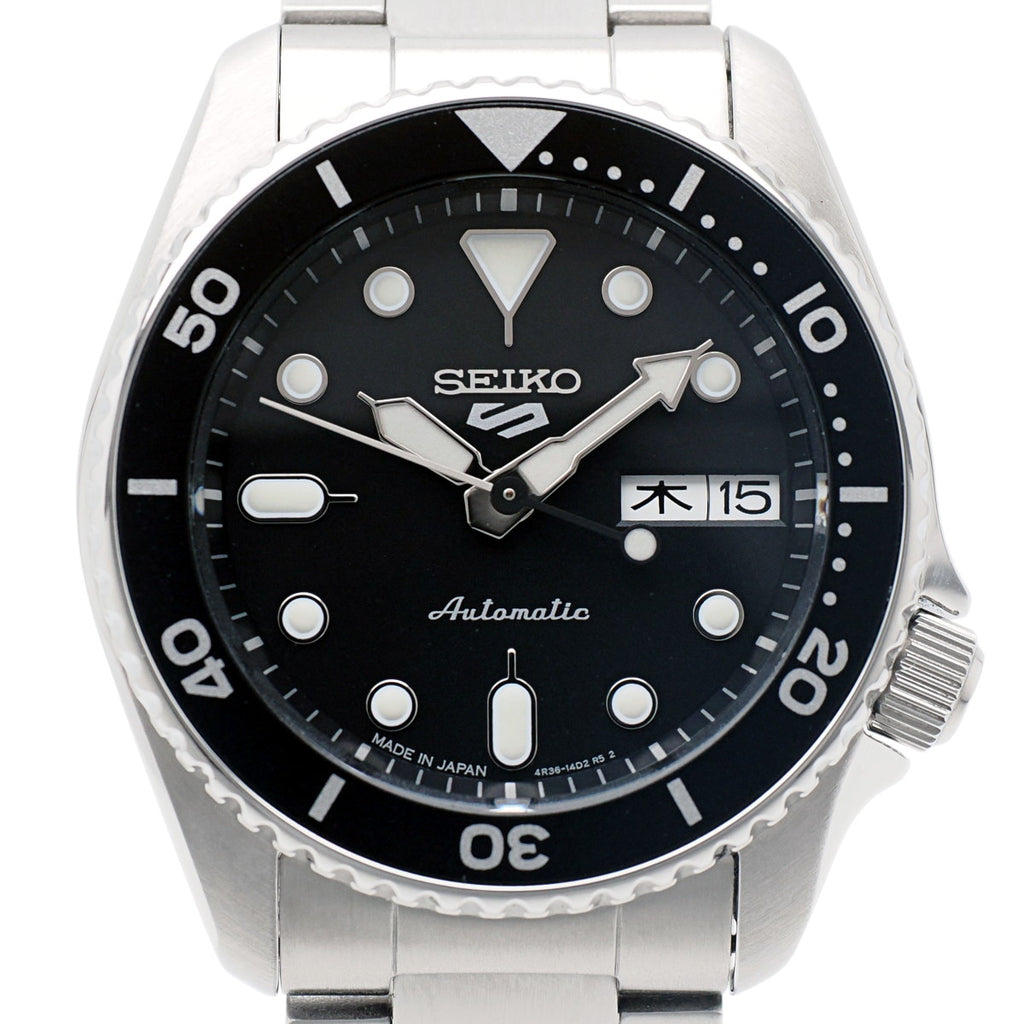 セイコー ５スポーツ メカニカル ブラック文字盤 SBSA225 4R36-14B0 自動巻 2025年購入品 USED Seiko