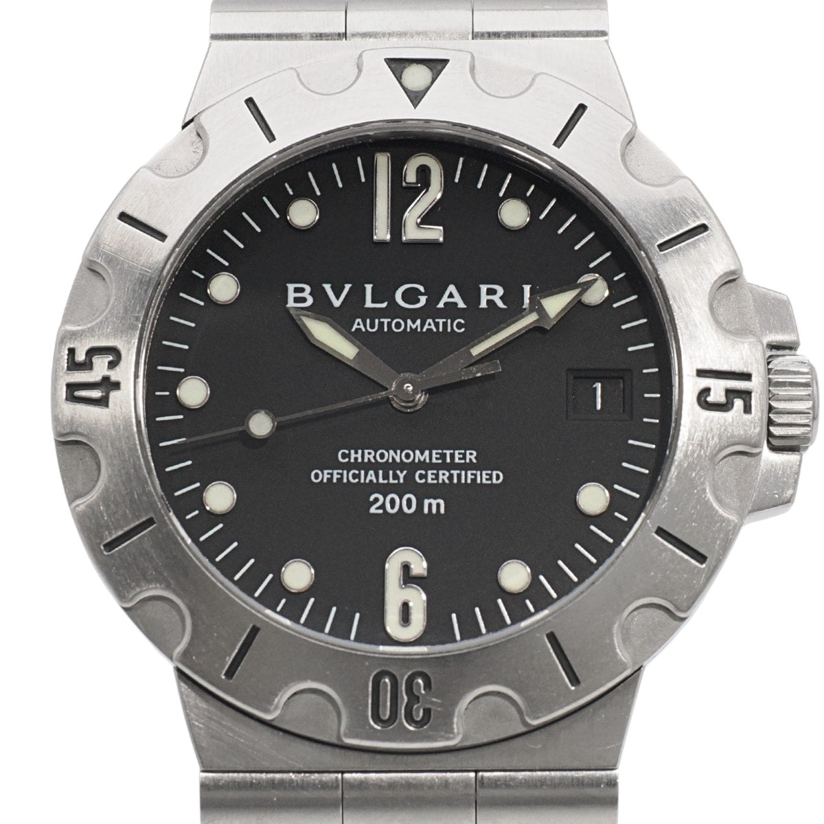 Bvlgari Diagono Scuba SD38S Cal.220-TEEE Automatic Watch, Overhauled, Purchased 2004, USED