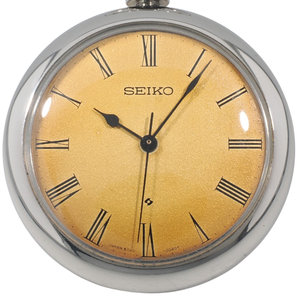 セイコー 懐中時計 5740-0080 ステンレス SEIKO革カバー付 10振動 ロードマーベルCal.5740C 手巻 OH済 1968年製（昭和43年）